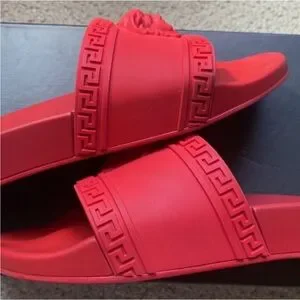 Versace | Shoes | Versace Ciabatta Mare Gomma Medusa Red  display picture 3